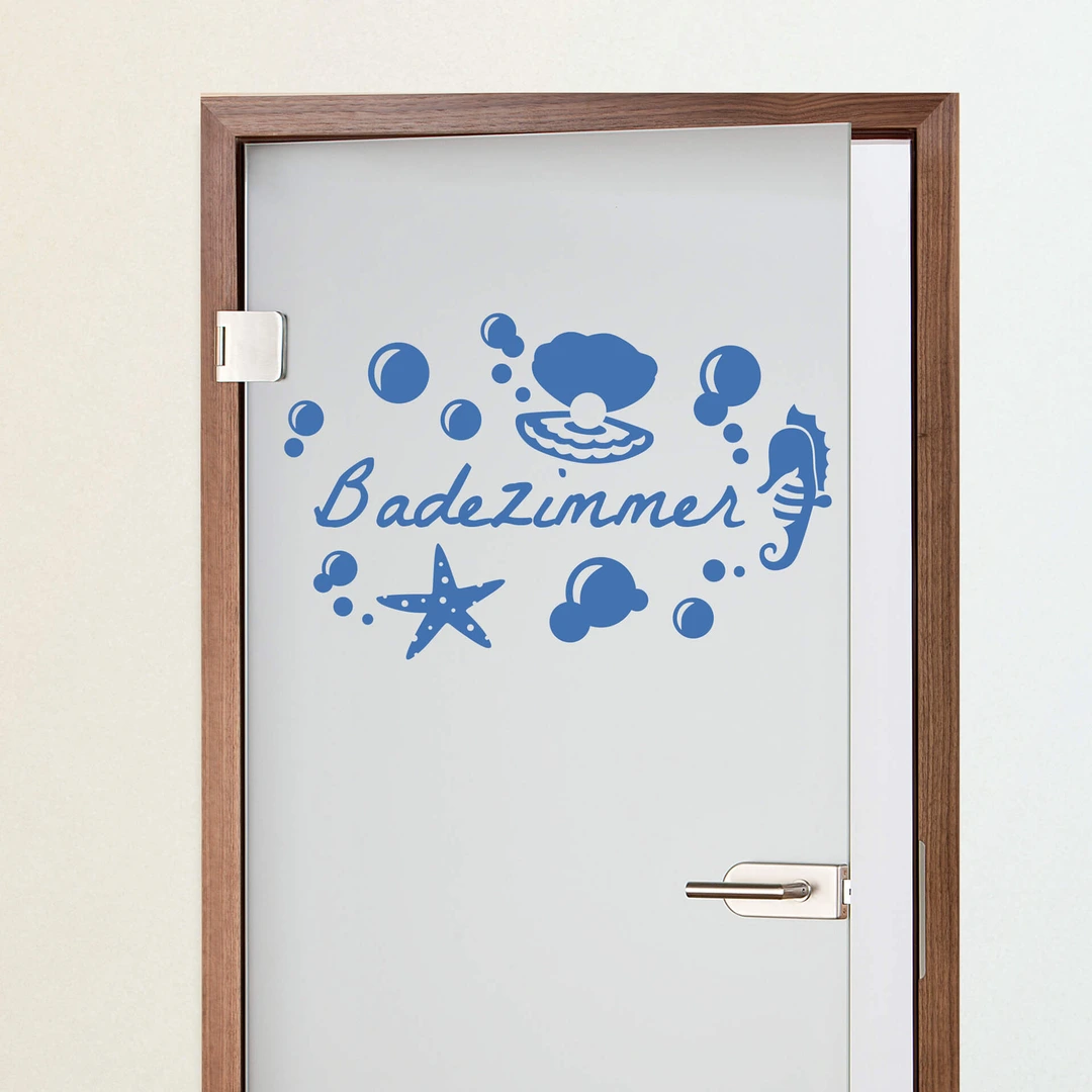 Tür-/Wandtattoo 'WC Lounge' – 30x17 Cm, Cremeweiß, Selbstklebend & Abziehbar