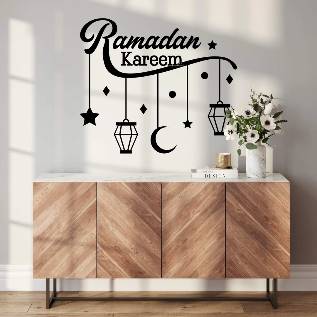 Ramadan Fensteraufkleber, 9 Stück Eid Mubarak Fensterbilder Ramadan Sticker, Ramadan Fensterbild Deko Selbstklebend Stern Halbmond Fenster Aufkleber Eid Mubarak Fensterdeko