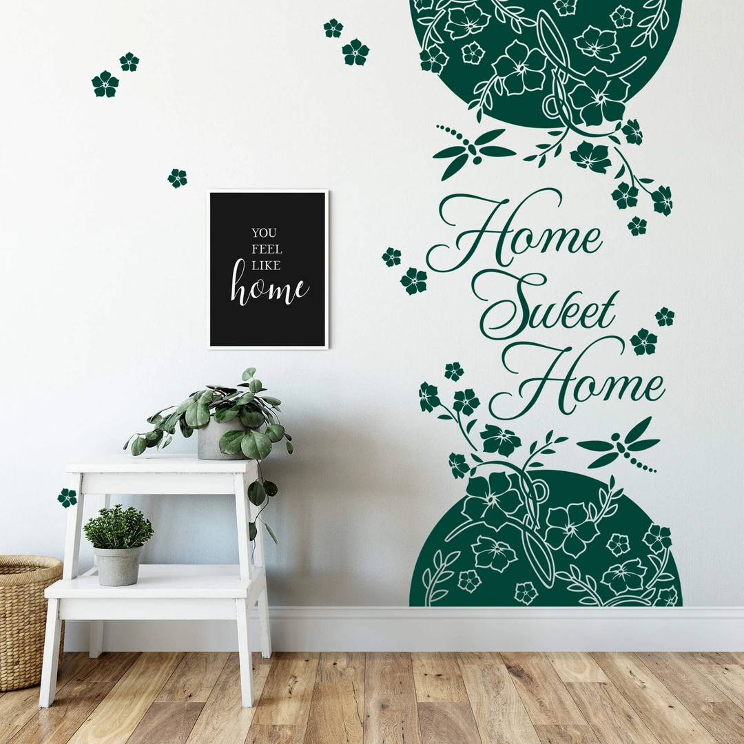 Set Stampa Su Tela Da Muro 5 Pz Home Sweet Home 100 X 50 Cm 89477212
