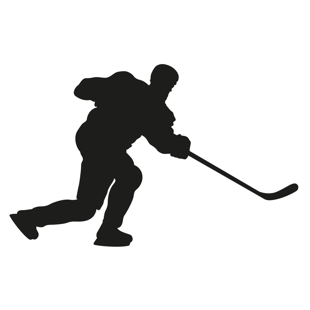 Wandtattoo „Hockeyspieler“ – Selbstklebender Wandaufkleber, Verschiedene Größen & Farben
