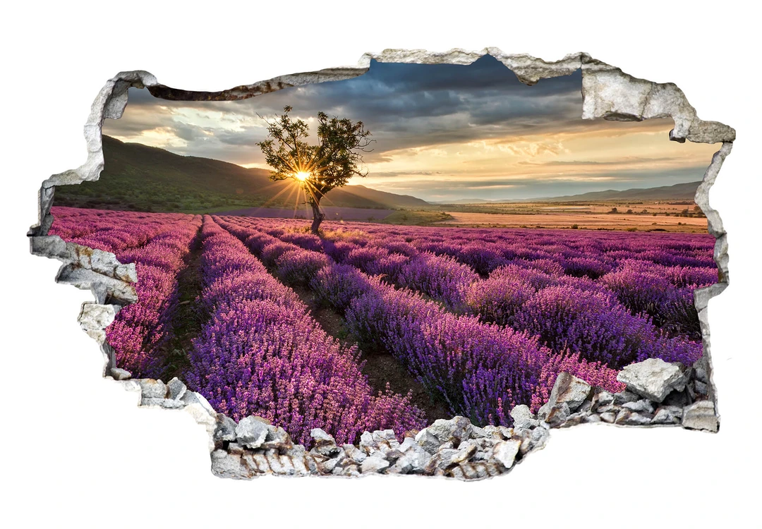 Wandtattoo 'Das Größte Glück' – 120x89 Cm In Lavendel, Selbstklebend