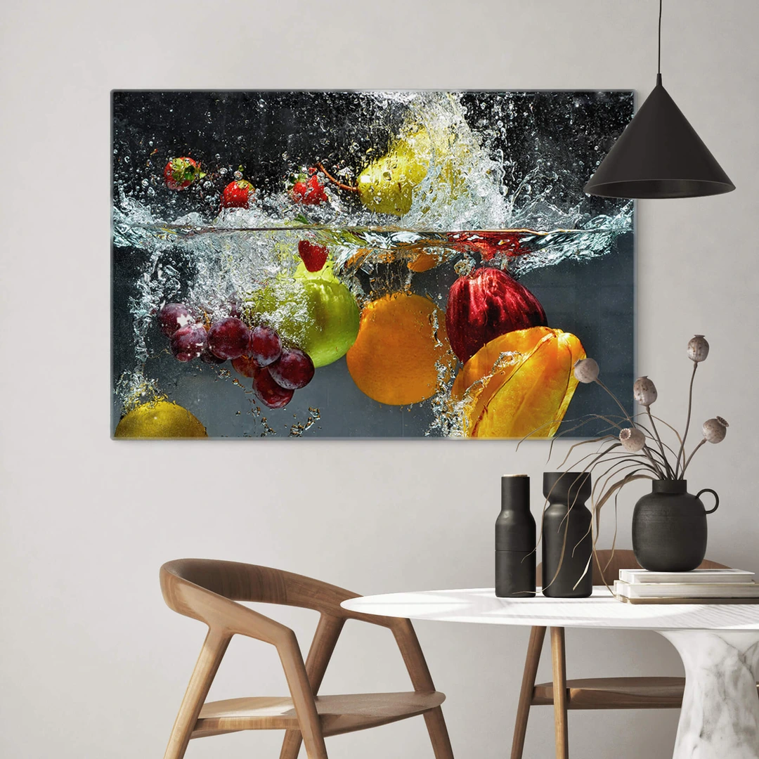 Panneau De Cuisine Sur Verre Tulup - 100x70 Cm - Fruits Et Légumes - Neuf