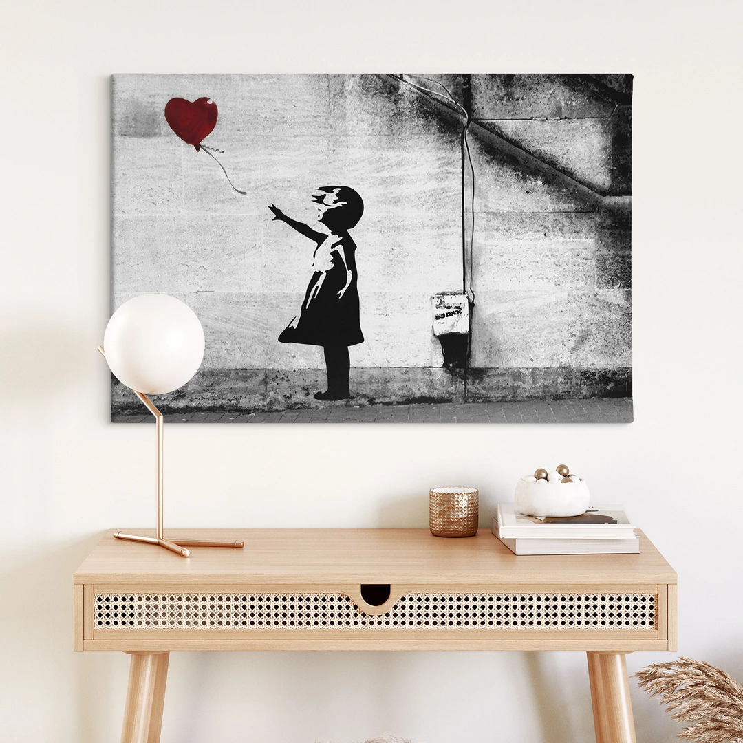 Canvas print Banksy - Girl with balloon | wall-art.com