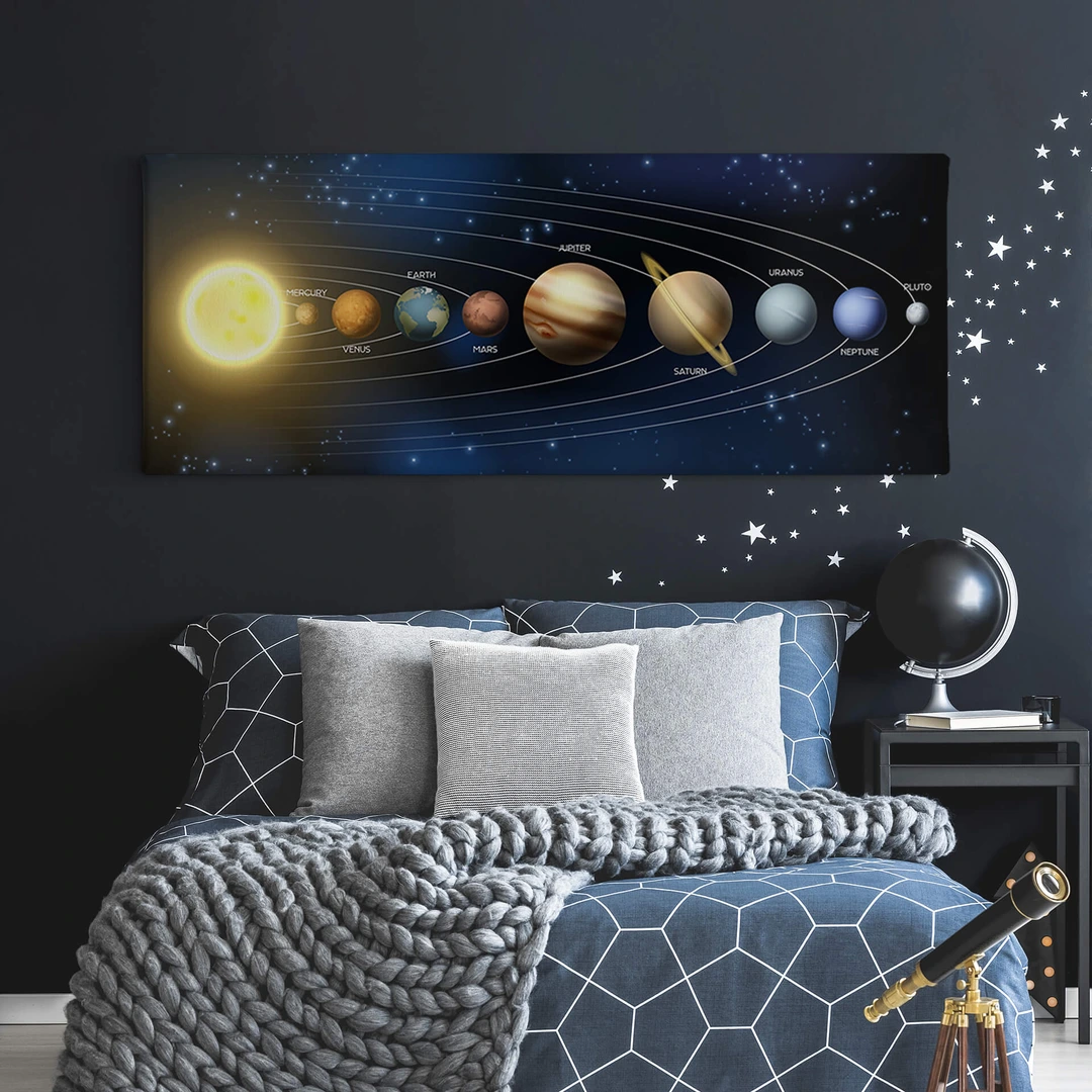 Lot de 10 planètes - Système solaire - Pour décoration murale - Pour chambre d'enfant, chambre à coucher