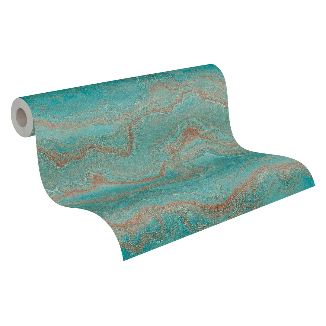 Sanders & Sanders zelfklevende behangcirkel - lagune - blauw en turquoise | Leen Bakker