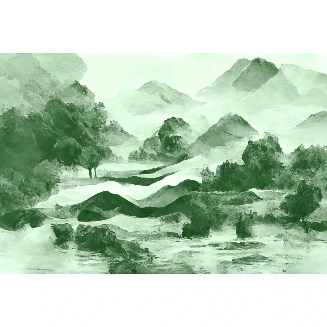 Stampa Su Tela 3 Pezzi - Quadro Moderno Albero Montagna - Decorazione Da Parete 30x40cm