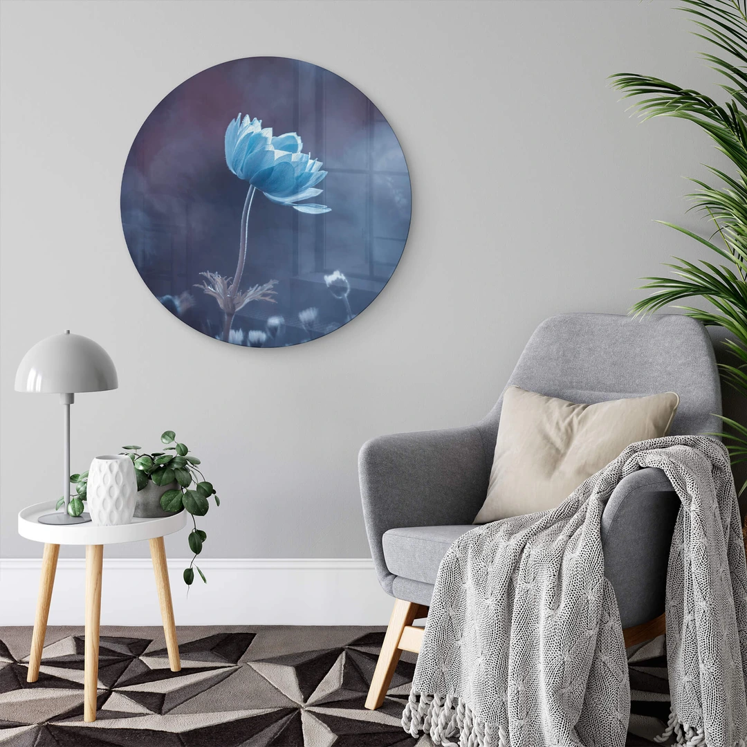 LoveHouse Leinwand-Druck „Blaue Iris“ – 3-teilig, Je 30x40 Cm, Mit Holzrahmen, Für Badezimmer & Wohnzimmer