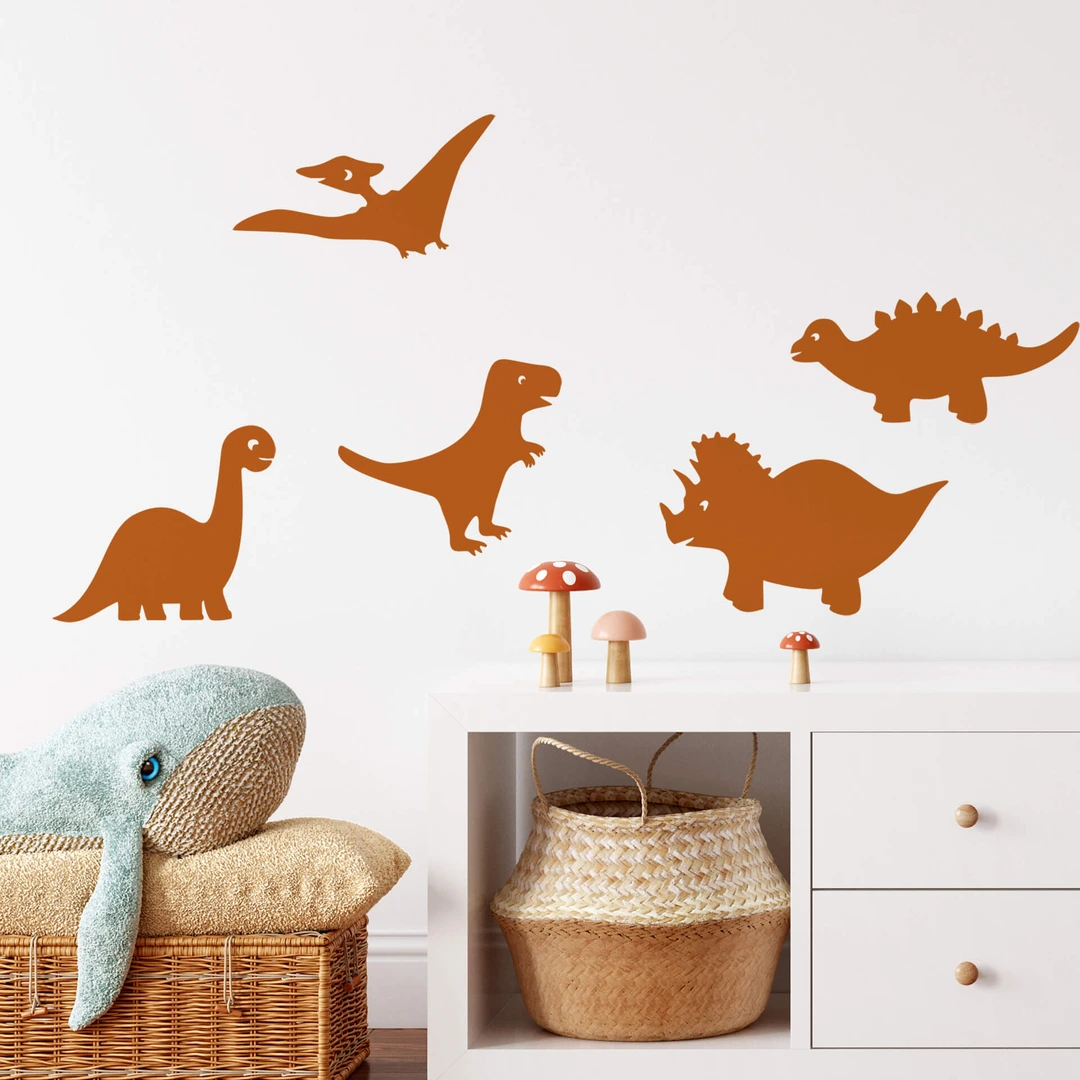 Doodle collezione di adesivi dinosauri disegnati a mano | Vettore Gratis
