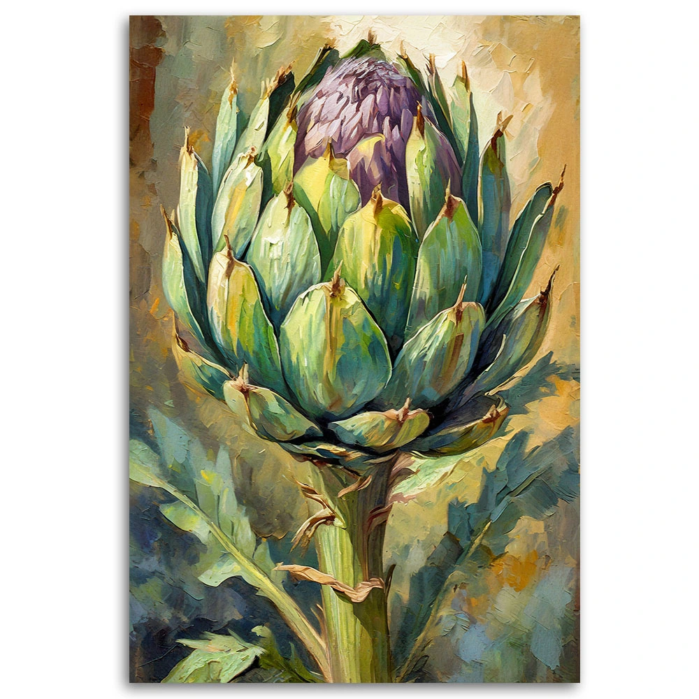 Leinwandbild Artischocke Acryl handbemalt | wall-art.de