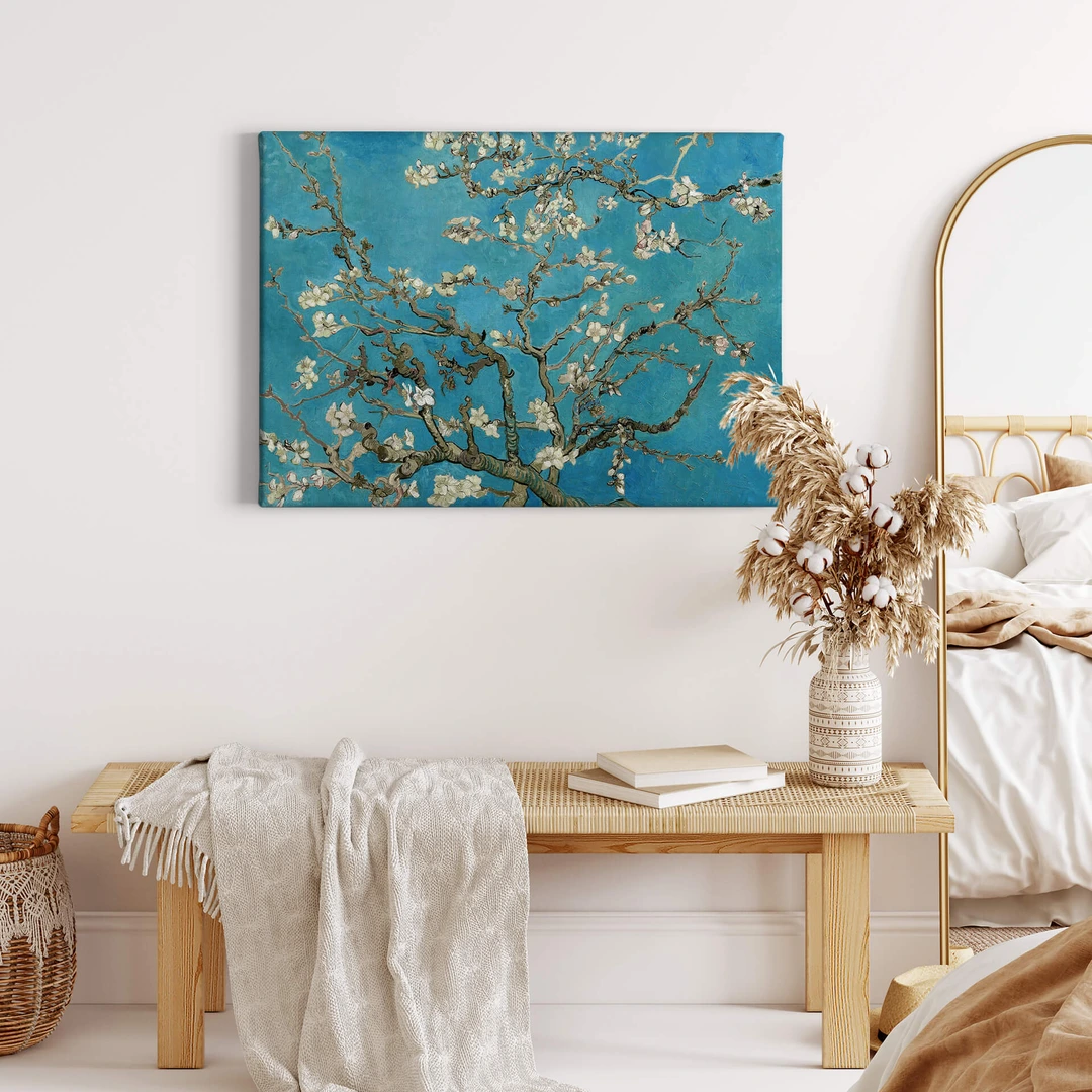 Quadro Mandorlo in fiore di Van Gogh, falso d'autore 60x90cm Novecento