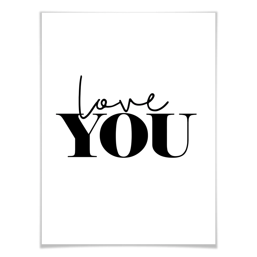 Poster Love You | wall-art.com
