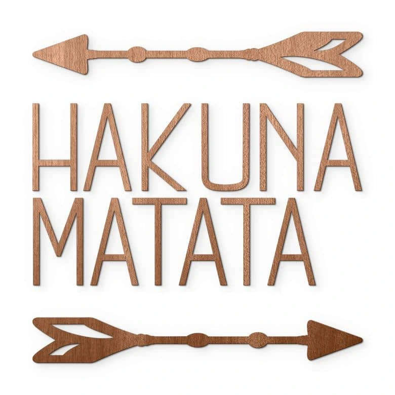 Affiche Murale Encadrée Hakuna Matata 40 x 60 cm Noir
