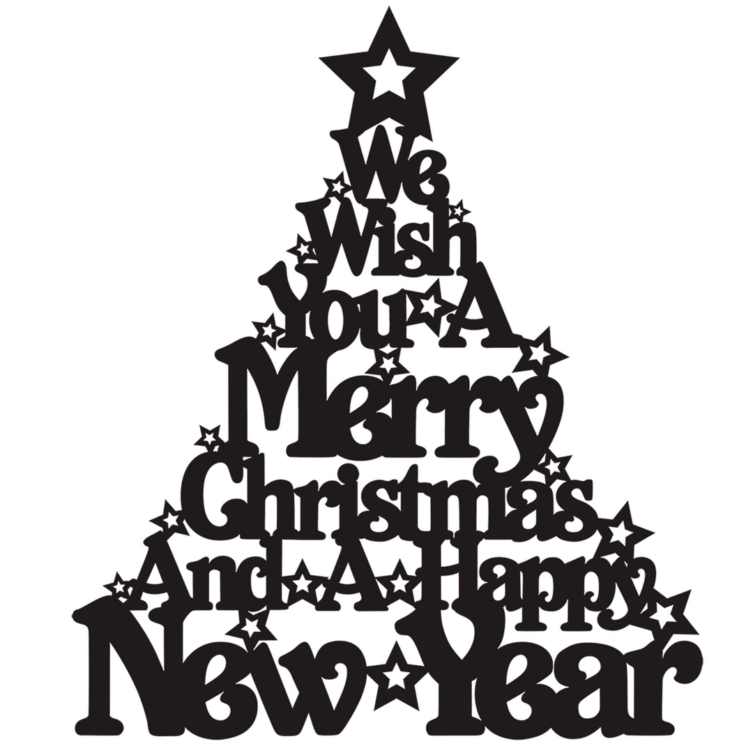 Wandsticker „Merry Christmas“ In Gold – Mit Geschenk & Kugeln, 70 X 40 Cm, Einfach Anzubringen
