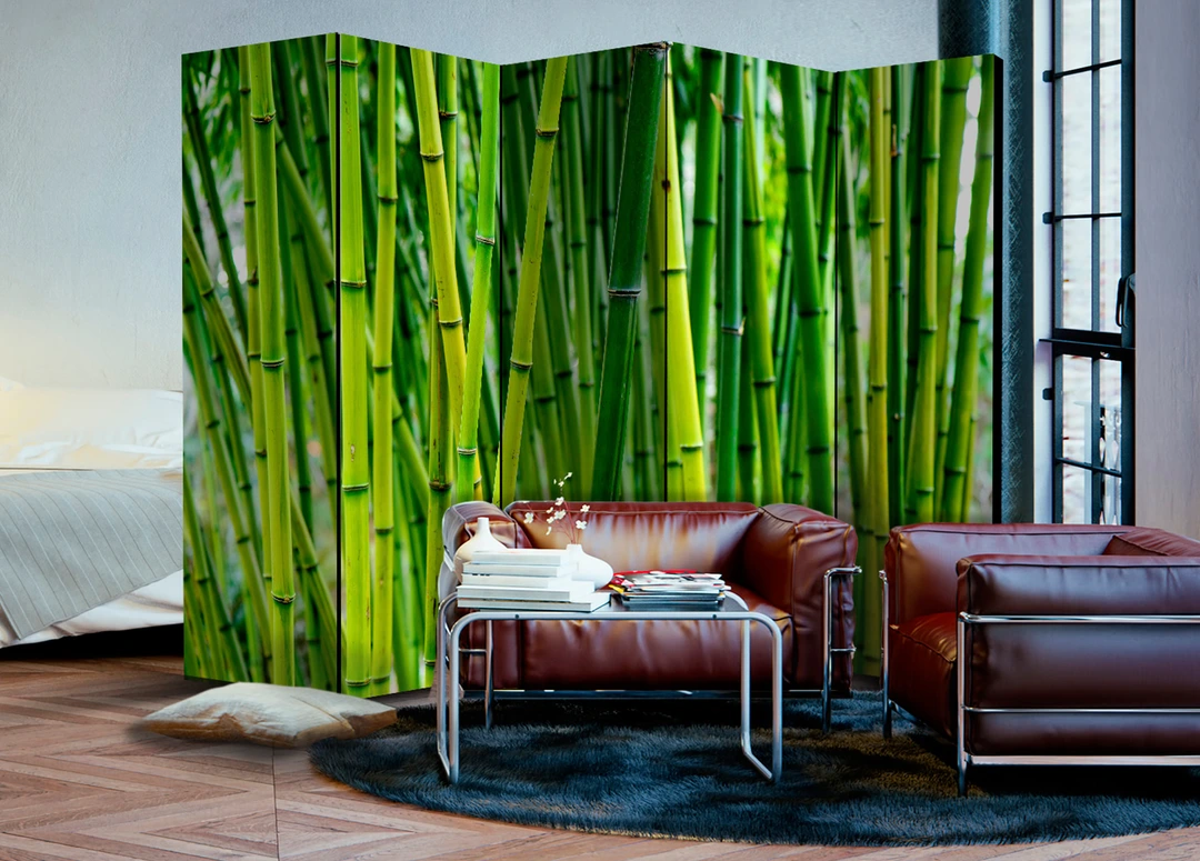 Paravent Raumteiler - Bambus Wald, 3-teilig | wall-art.de