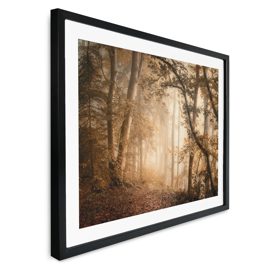 Wald Wandkunst Leinwand Poster, 40x60 Cm, 3-teilig – Landschaftsbilder Mit Nebel, Ungerahmt, Für Wohnzimmer & Büro