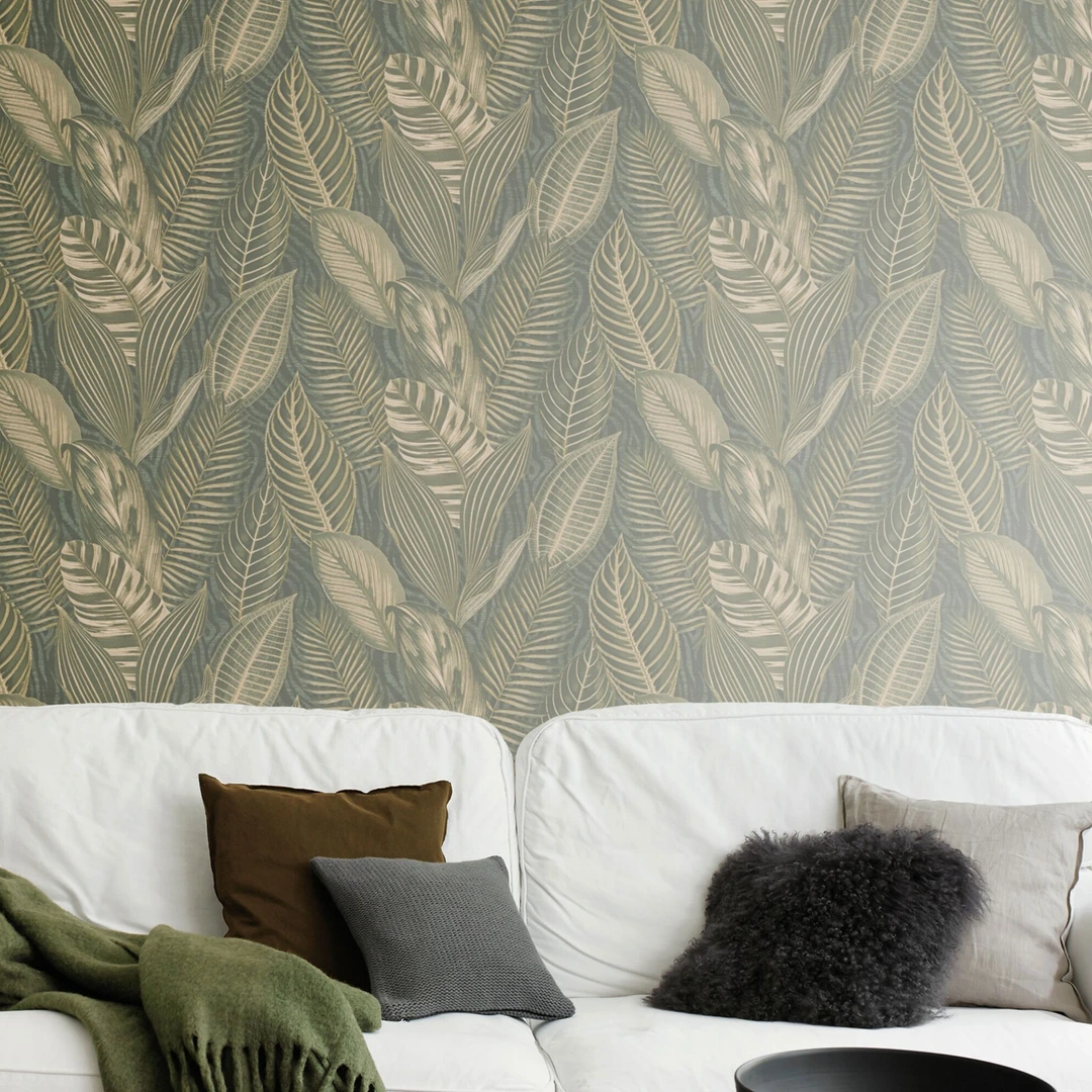 Rasch Behang 751055 - Greige vliesbehang met vachtlook, bontstructuur uit de collectie African Queen