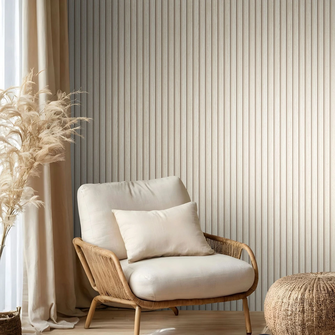 Fotobehang Takjes in boho stijl - beige tropische palmbladeren op een mosachtige achtergrond- Landschappen
