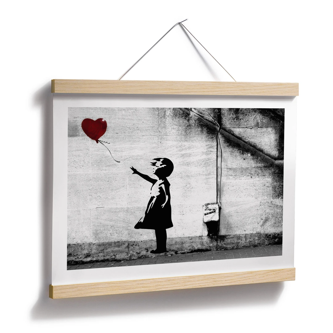Poster Banksy - Girl with balloon | wall-art.com