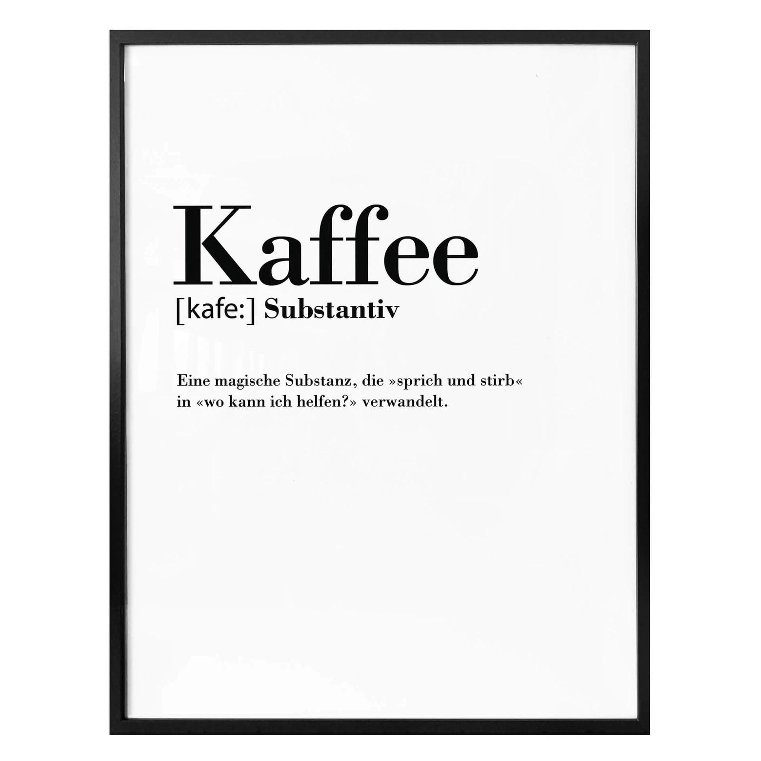 Poster Grammatik Kaffee wallart.de