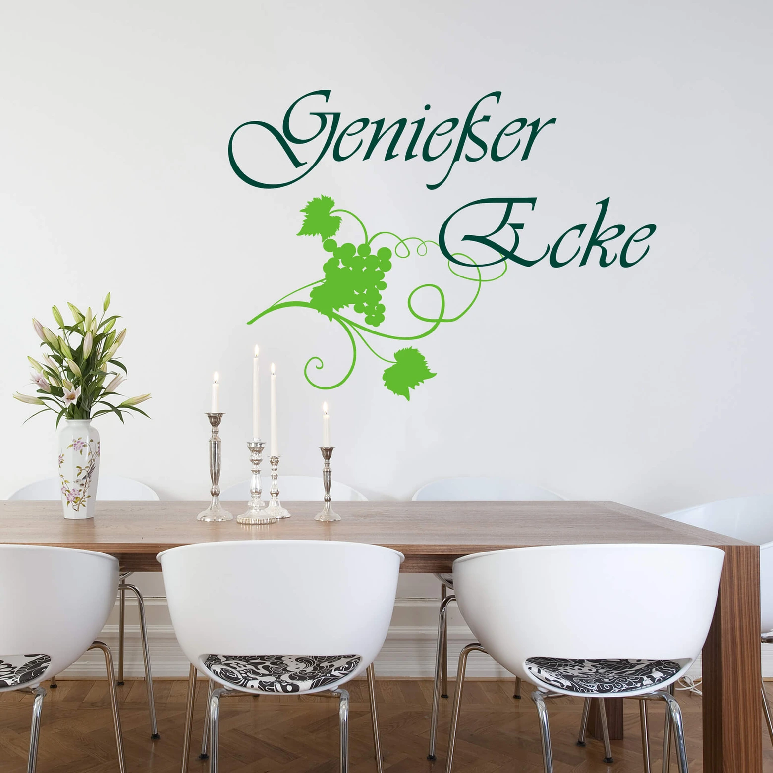 Zweifarbiges Wandtattoo Genießer Ecke von K&L Wall Art - suchen Sie