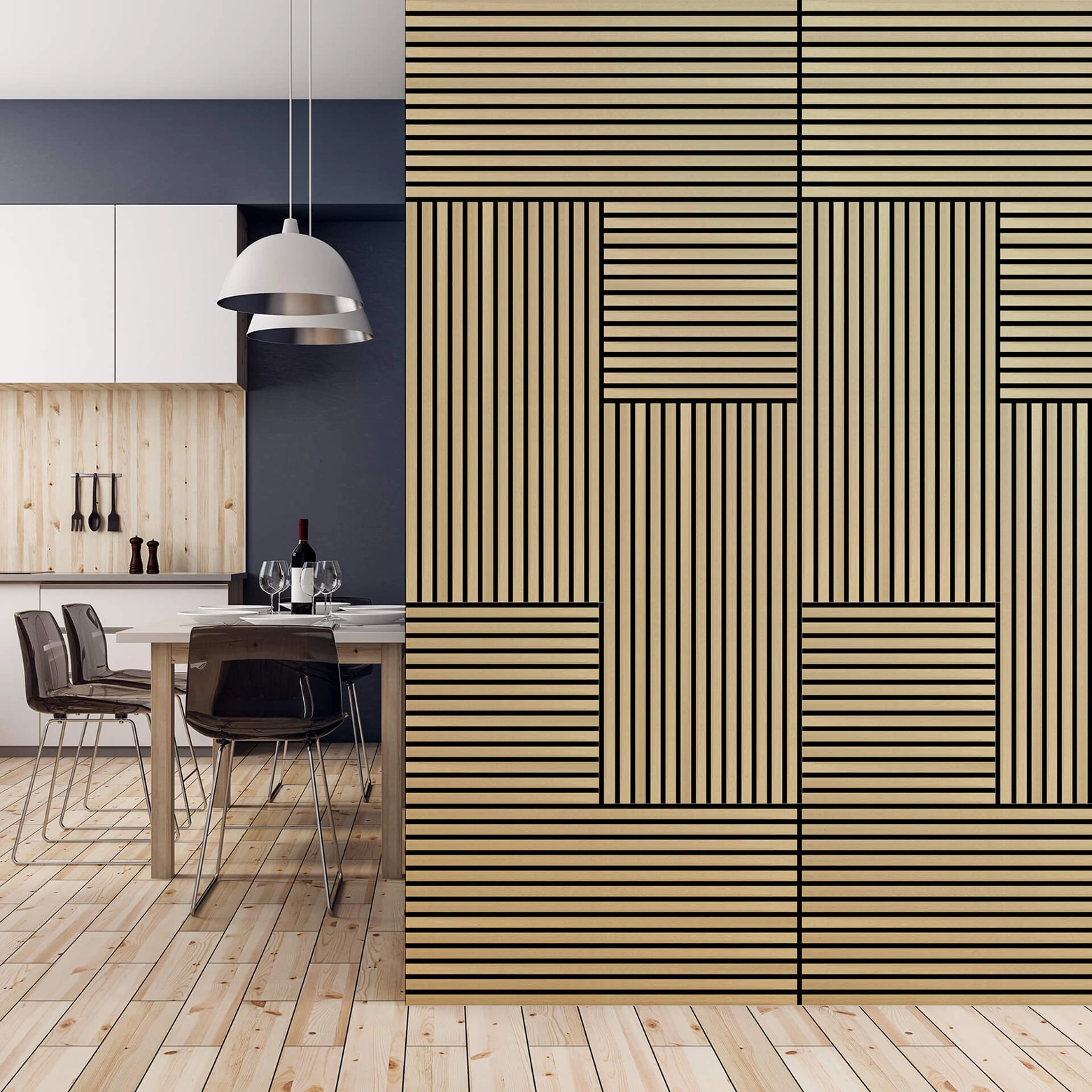 JANGAL Akustikpaneel Eiche 52x52 Cm - Modulare Wandverkleidung Mit PET-Filz