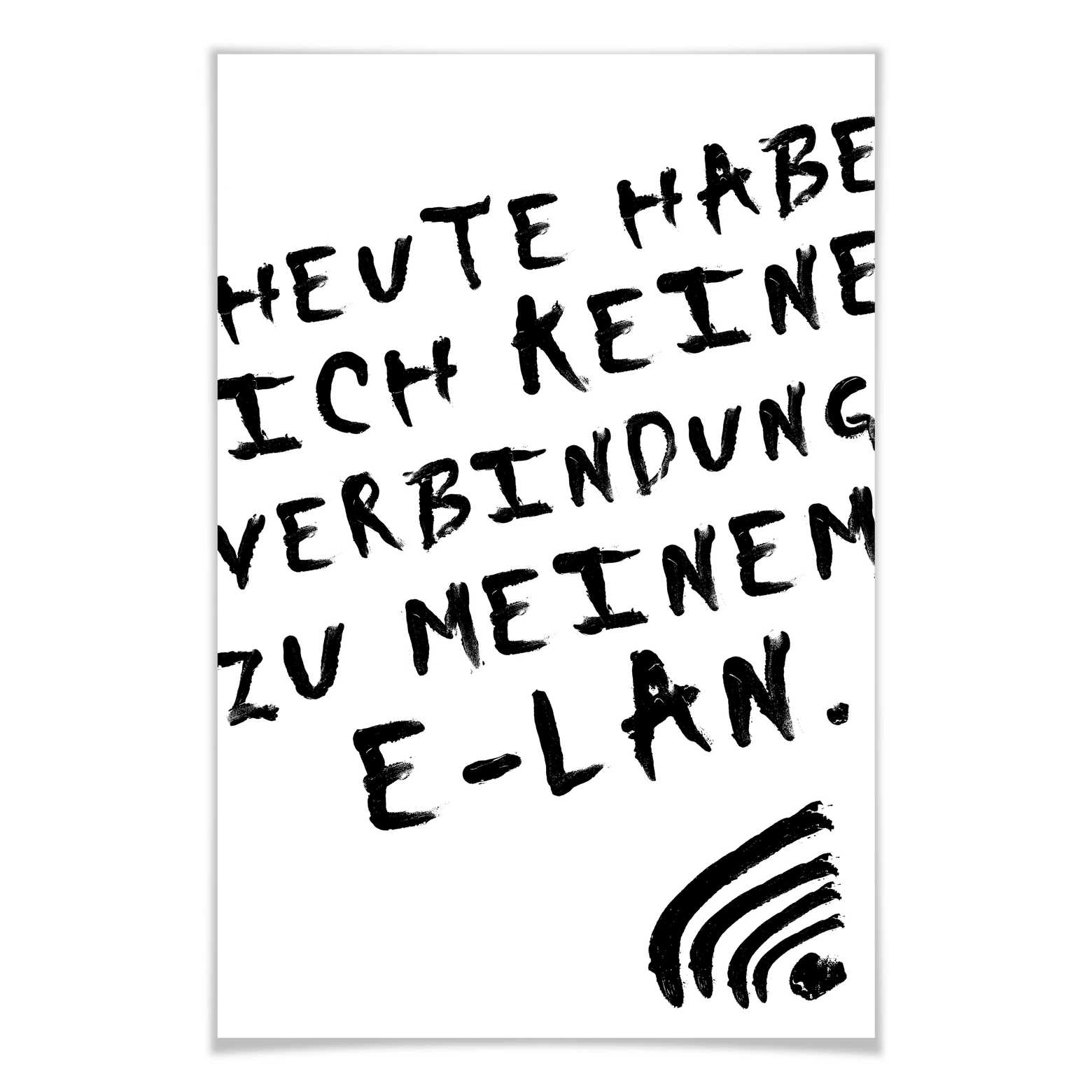 Tazza Divertente Con Scritta "Hab Heute Keine Verbindung Zu My E-lan" - Regalo Umoristico Per Chi Non Ha Voglia - Bianco/Verde, 330 Ml