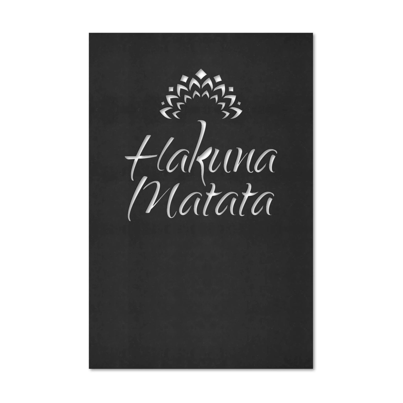 Décoration murale en bois et métal Walnut Hakuna Matata Décoration murale en bois et métal Walnut Hakuna Matata