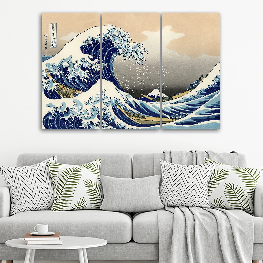 Laeacco Fotohintergrund 'Große Welle Von Kanagawa' – 2,1x1,5 M, Japanischer Ukiyo-e Stil Für Studio & Motto-Party