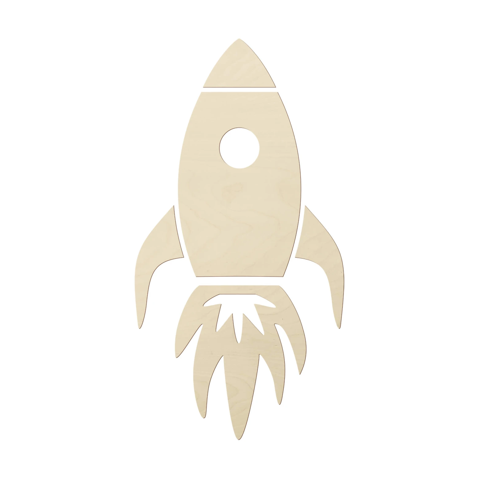 Holzdeko Rakete XXL - Pappel | wall-art.de