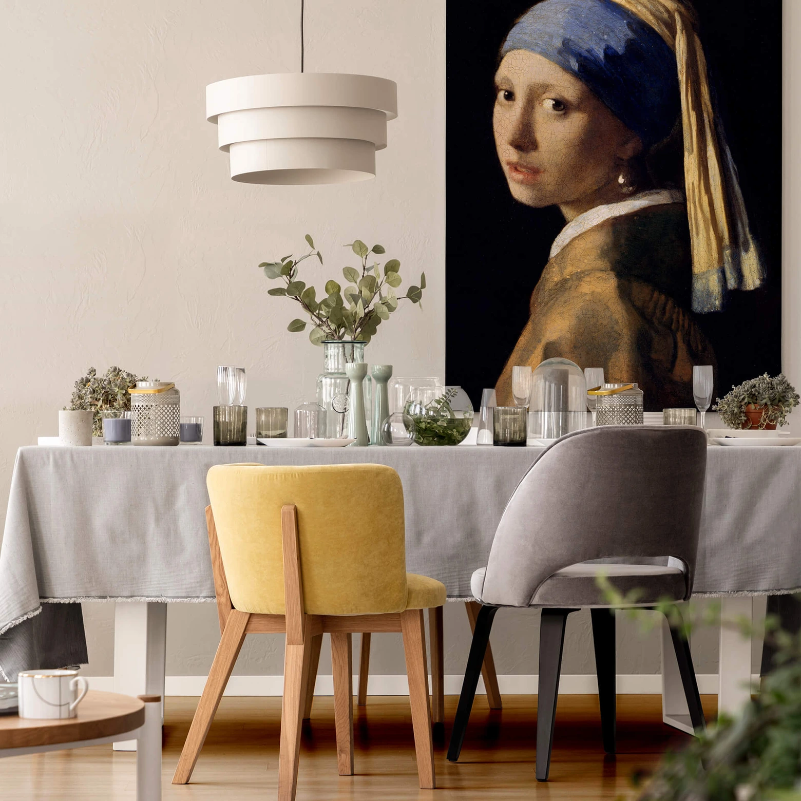 Reproduction Toile "La Jeune Fille à La Perle" De Vermeer - Neuf - Coton 100%