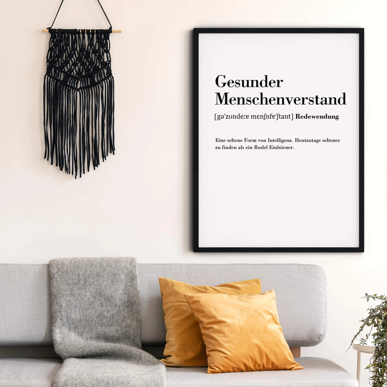 Poster Grammatik Gesunder Menschenverstand wallart.de