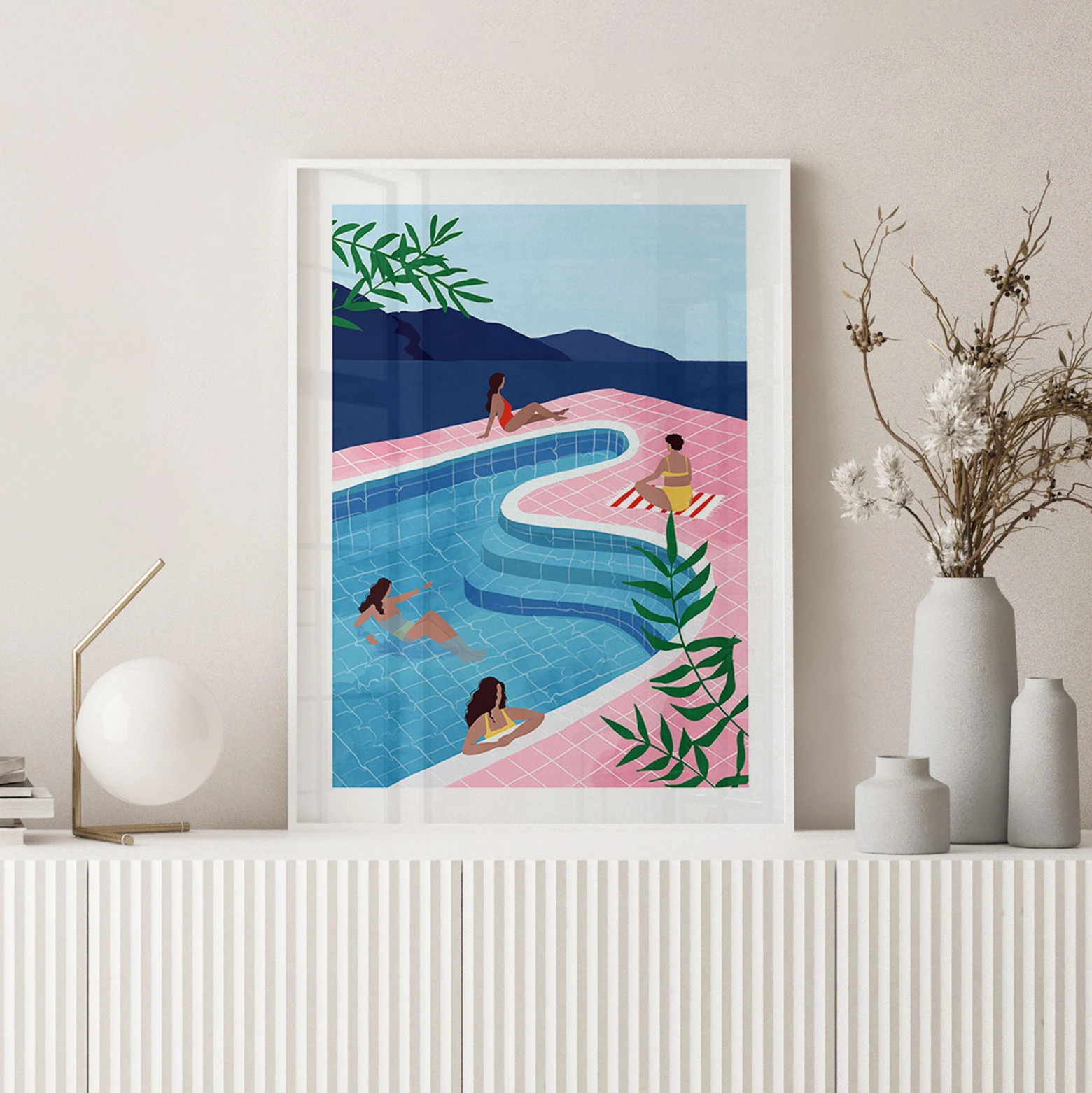 La Piscine Poster 30x40 Cm - Carta Qualit&agrave;, Pronto Per Cornice, Ideale Regalo