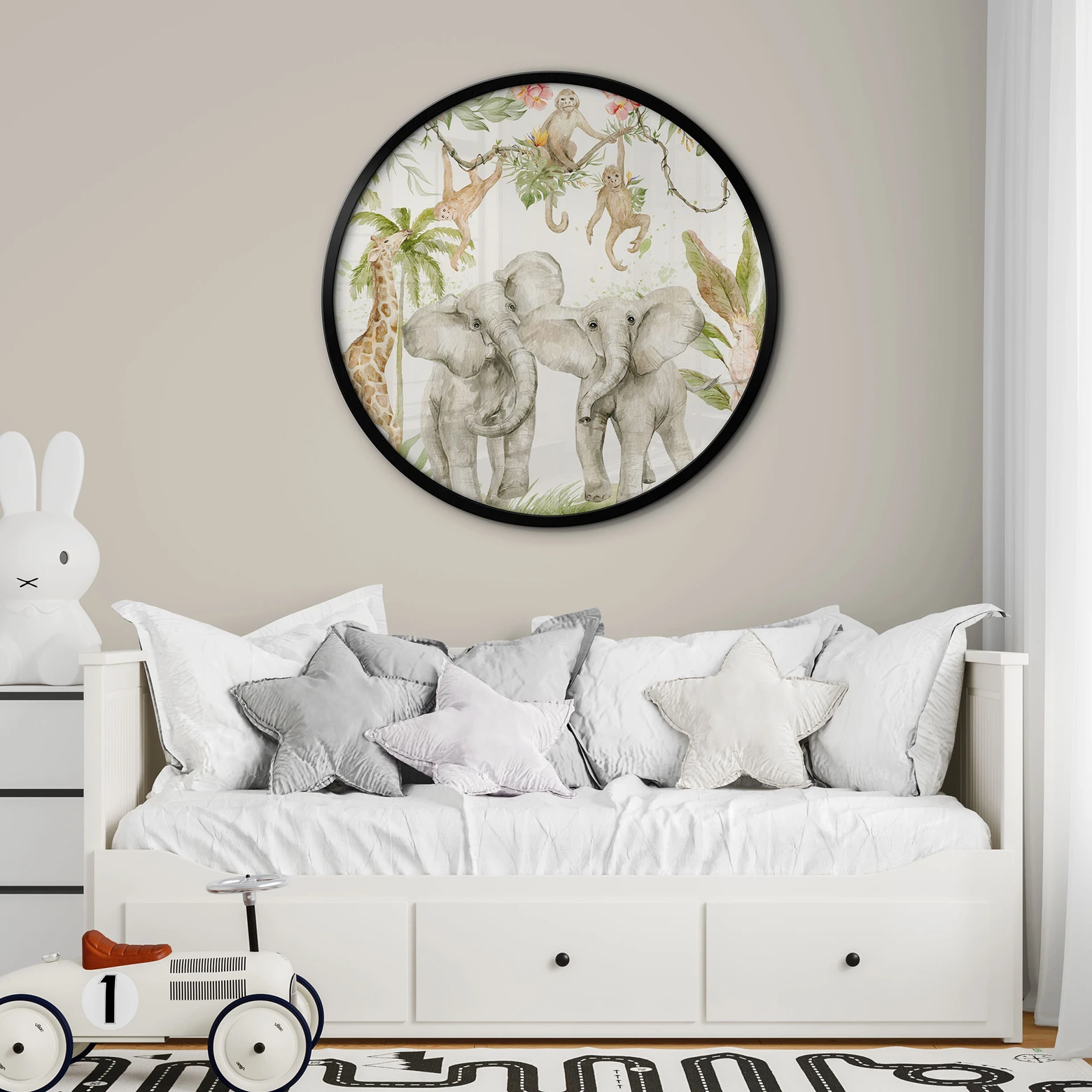Lot de 6 Affiches Chambre Bebe Animaux Tableaux Enfants Jungle Posters