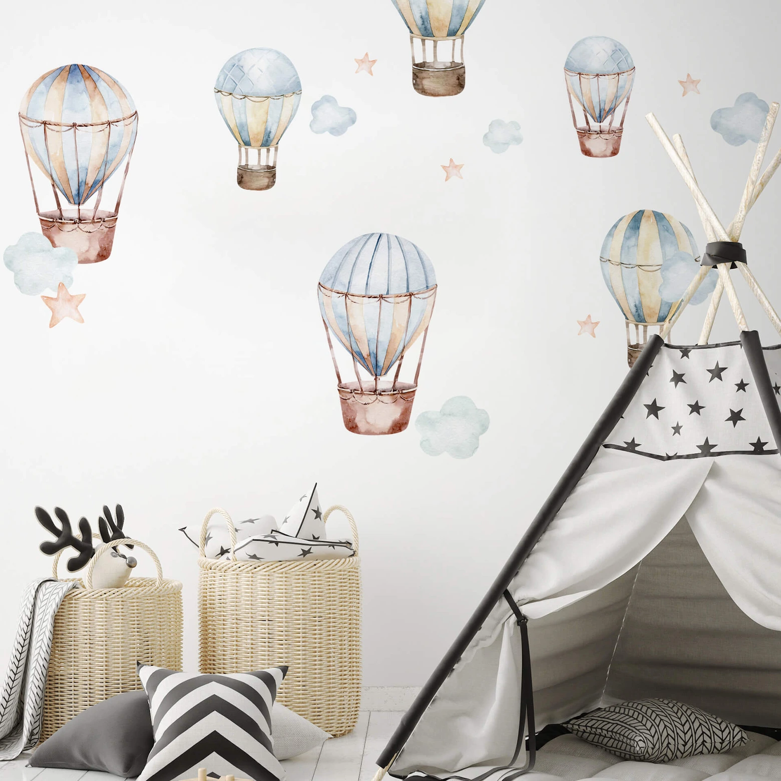 wandtattoo heißluftballon Wandtattoo Kvilis - Heißluftballons (17-teilig) | wall-art.de
