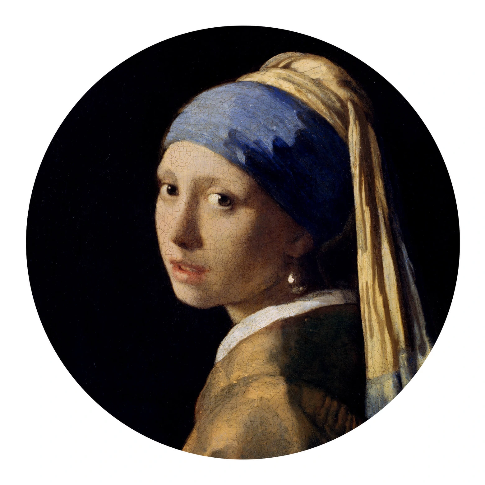 Wandtattoo Vermeer - Das Mädchen mit dem Perlenohrgehänge - rund | wall
