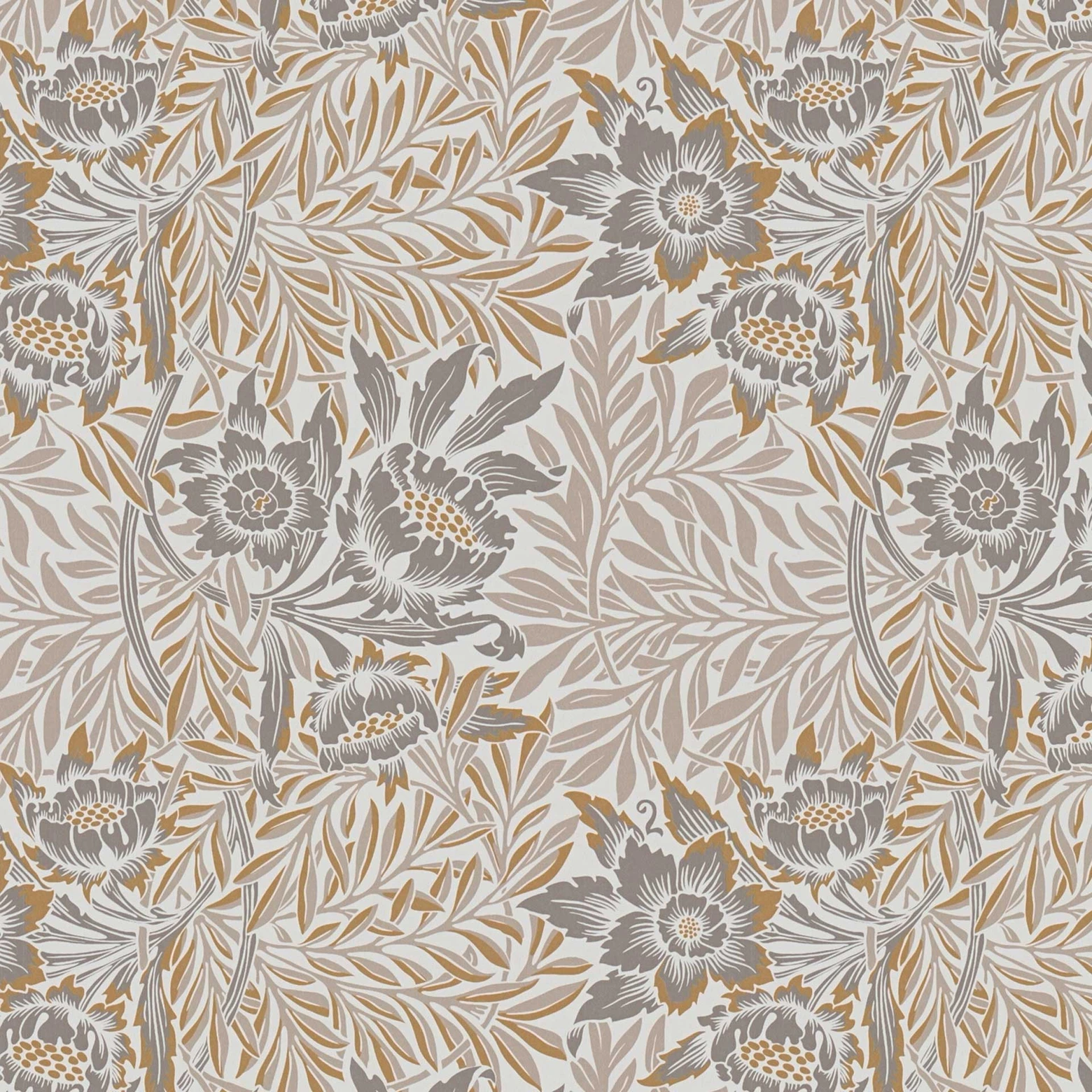 Rasch Behang 537338 - Licht vliesbehang met grote bladeren in beige en lichtgrijs uit de collectie Curiosity - 10,05 m x 0,53 m (l x b