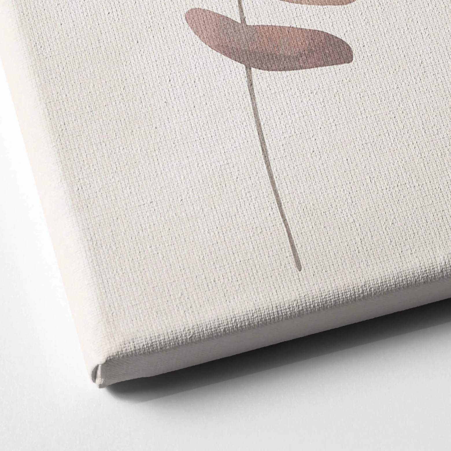 Main + Mesa Leinwandbild Klein – Abstraktes Boho-Blumenmuster, 27x22 Cm, Für Wanddeko