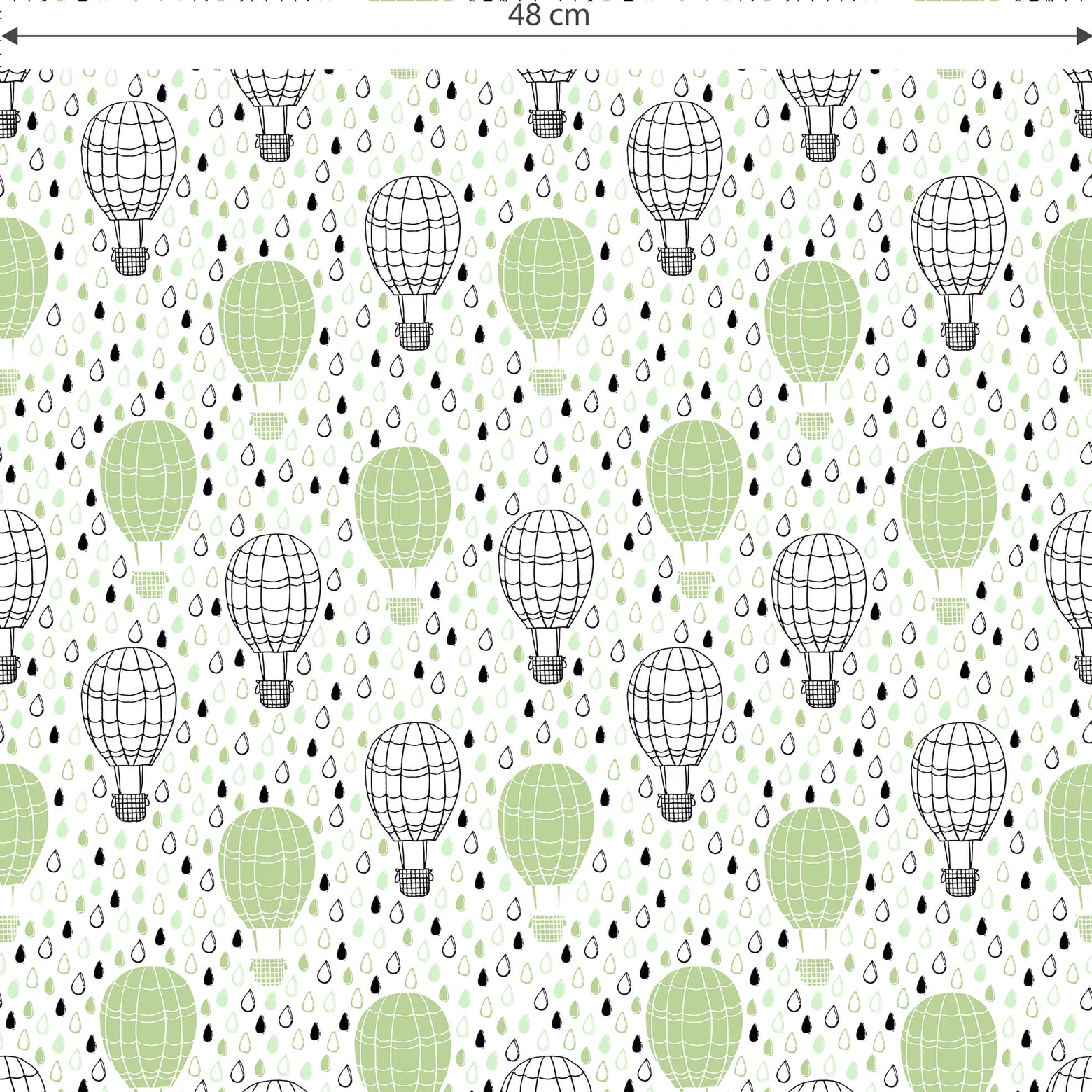 Mustertapete Hei luftballon Gr n Wall art de Mustertapete Hei luftballon Gr n Wall art de