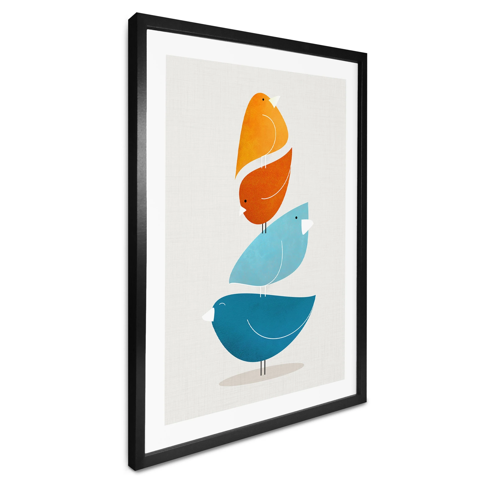 Collection D'Art Kreuzstichkissen 'Ornament - Vögel', 40x40 Cm, Vorgezeichnet, Mit Garn & Nadel
