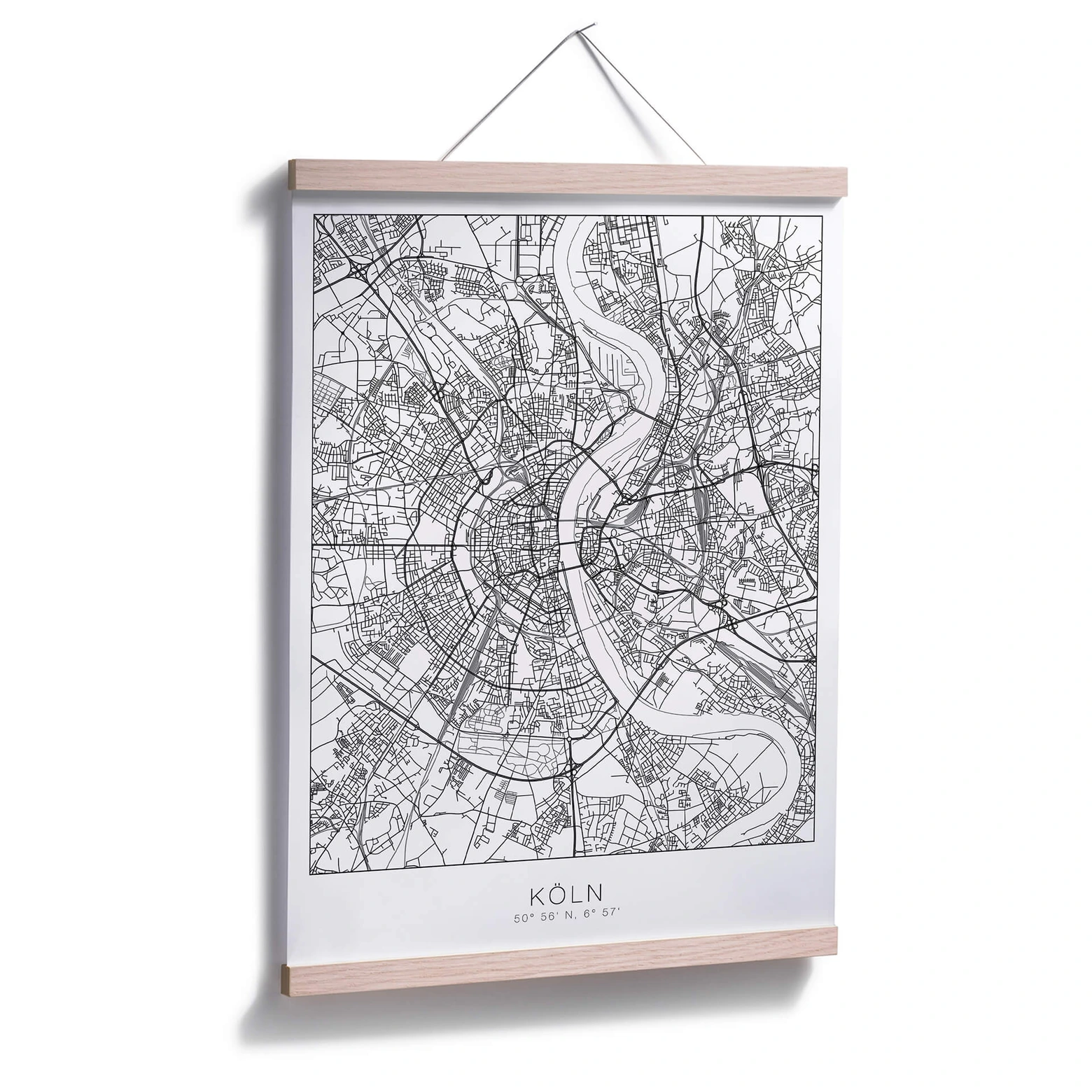 Poster Stadtplan Köln | wall-art.de