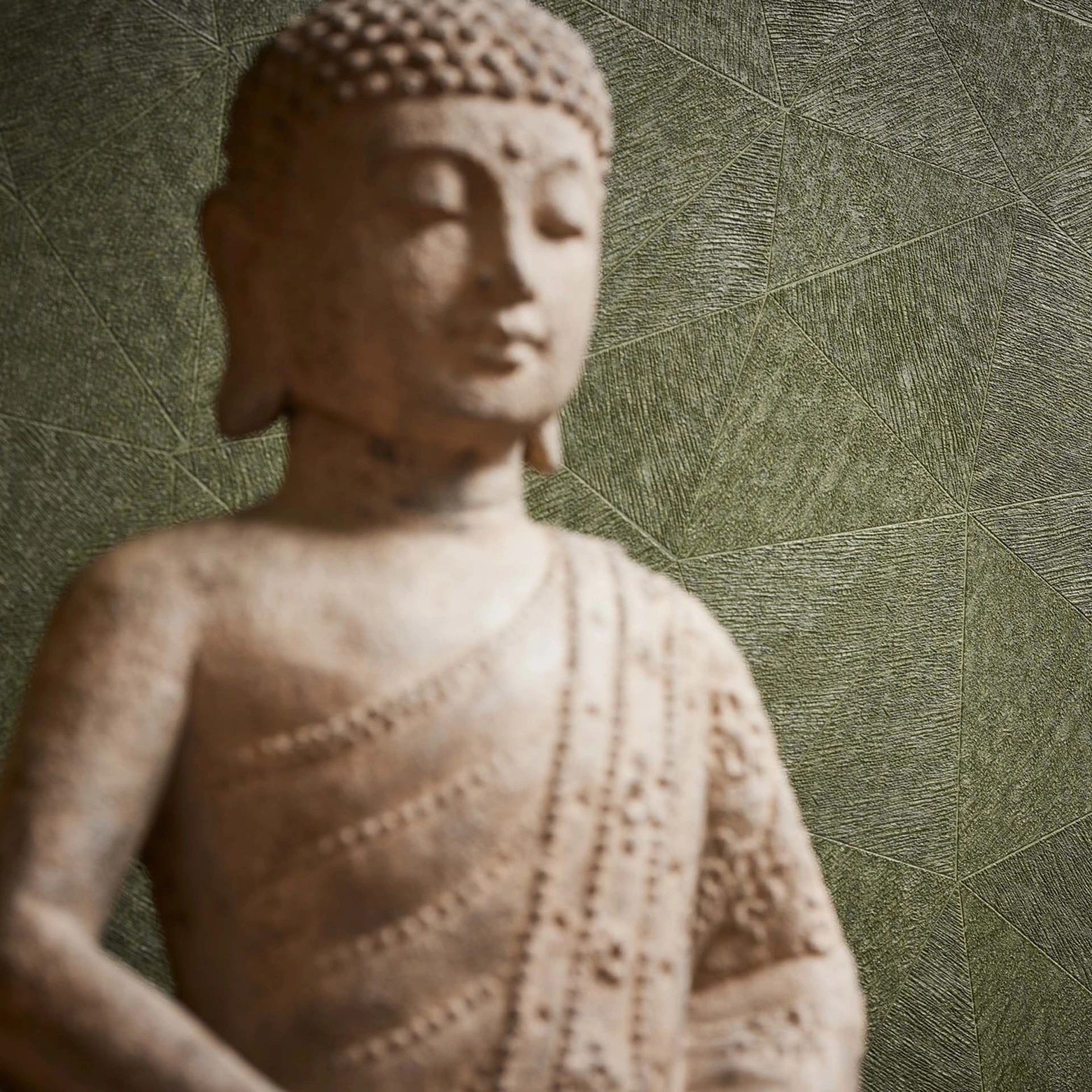 vliesbehang groen modern grafisch design behang donkergroen behang