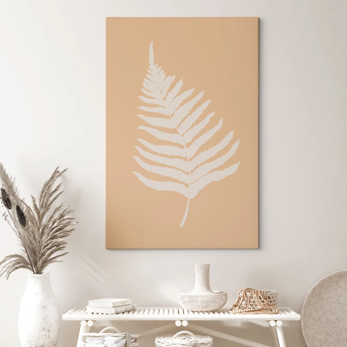 Canvas Silhuet af bregneblad - 1X Studio | wall-art.dk