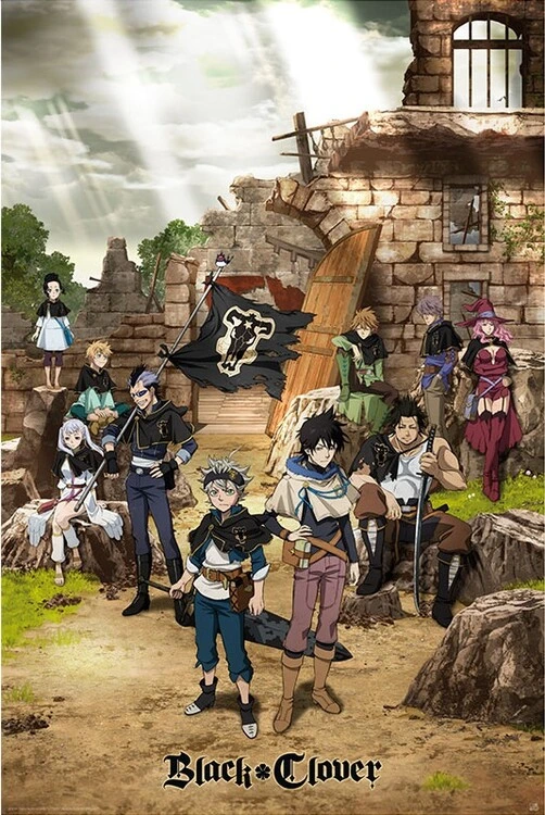 Poster, Filmposter Black Clover - Black Bull squad & Yuno 61x91,5 cm 
