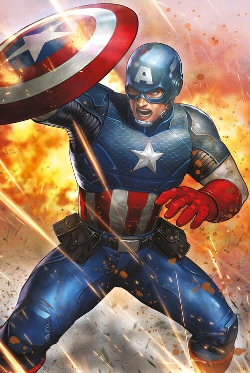 Poster, Filmposter Captain America - Under Fire 61x91,5 cm 