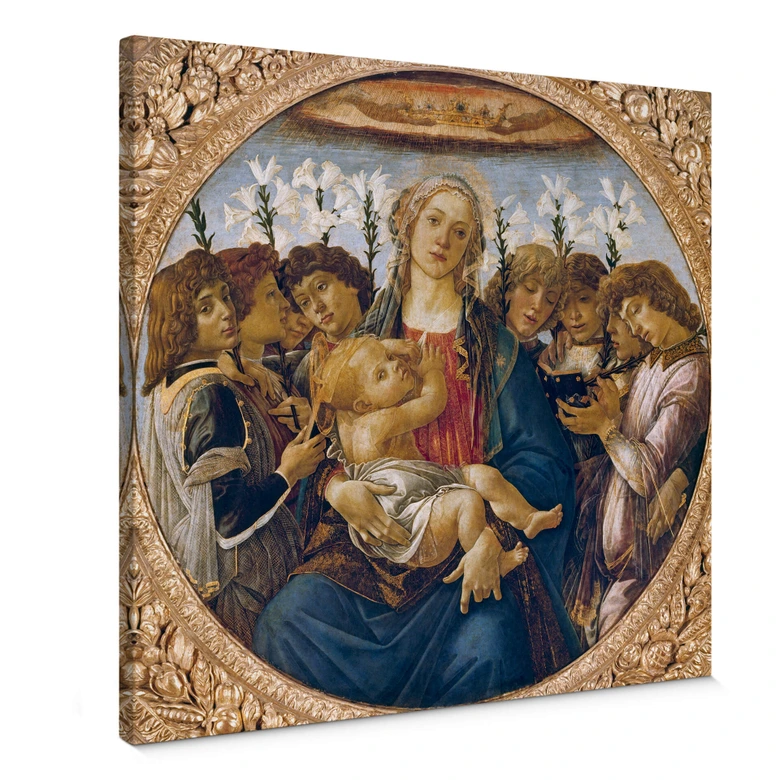 Leinwandbild Botticelli - Maria mit dem Kind und singenden Engeln 