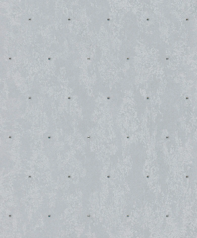Non-woven wallpaper concrete look, rhinestones metal look modern glossy in silver  