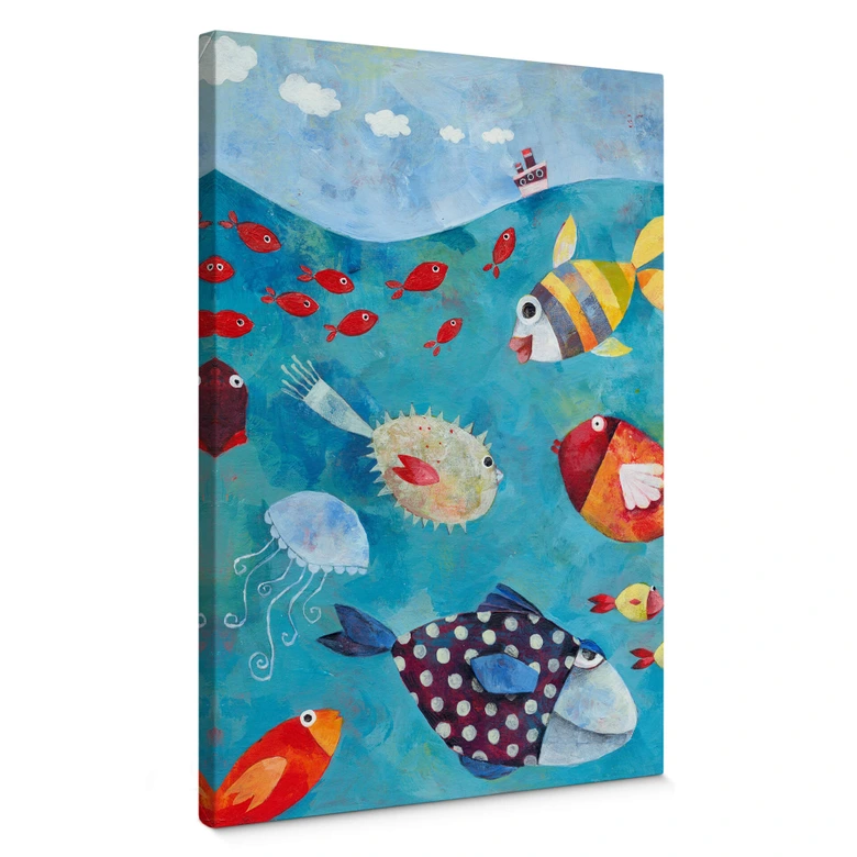 Leinwandbild Blanz - Fische im Meer 