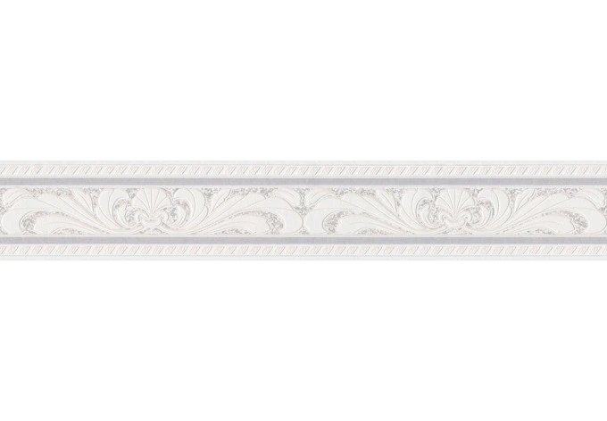 A.S. Création Bordüre Only Borders Borte mit Ornamenten barock creme, grau, weiß 