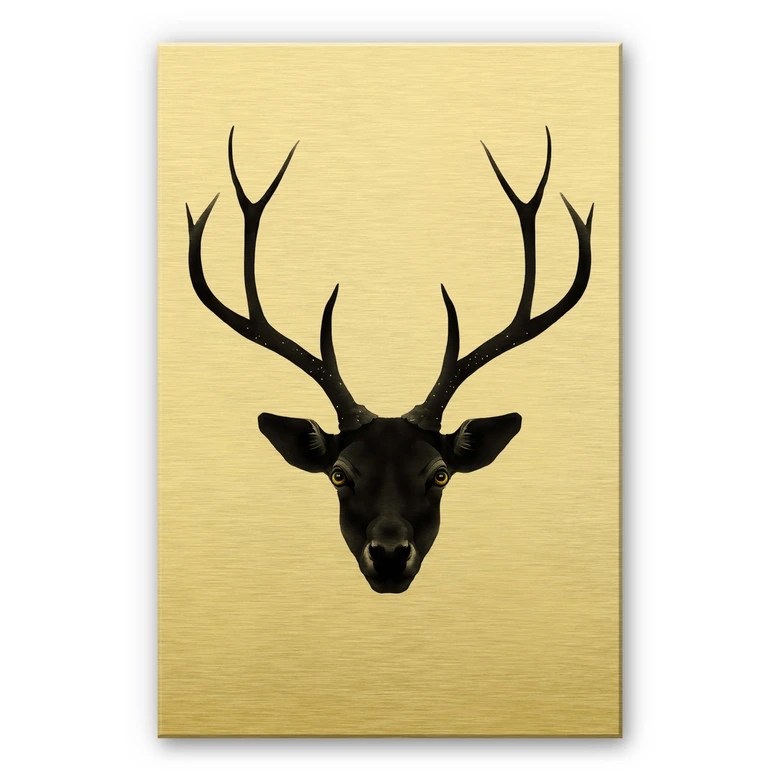 Alu-Dibond goud effect - Ireland - Black Deer  