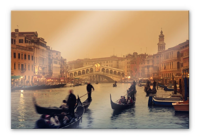 Acrylglasbild Sunset in Venice 